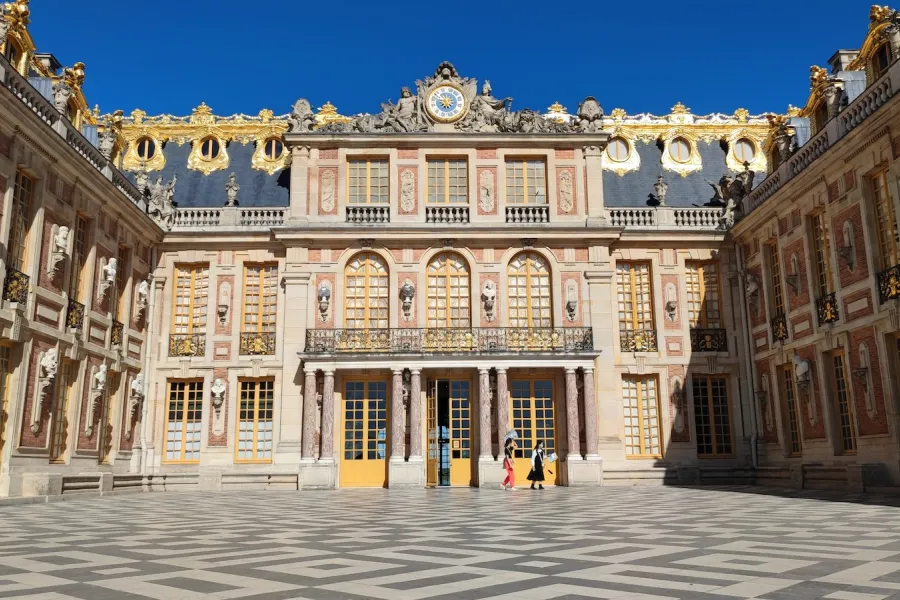 royal courtyard in versailles, france